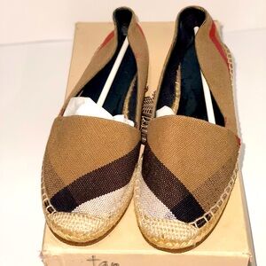 New Burberry Checkered Espadrilles